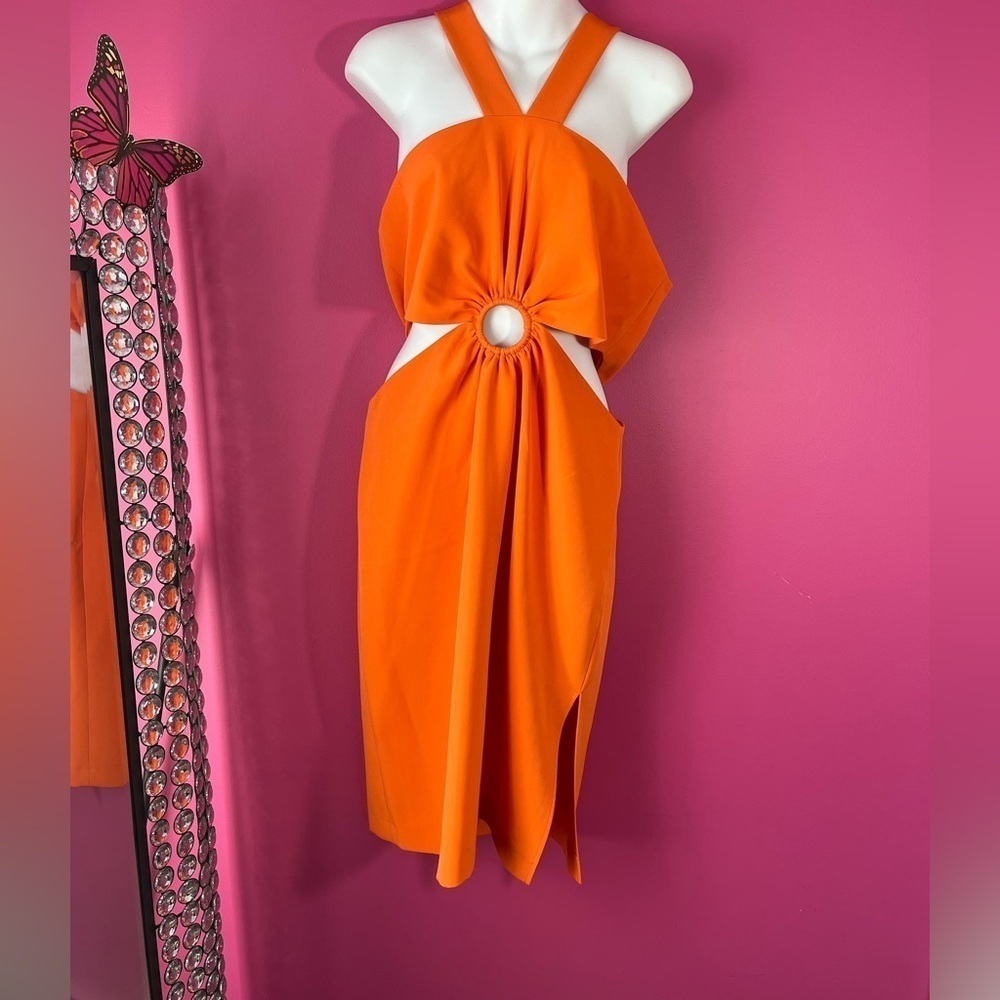 Cutout halter dress